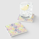 Surrealistischer Garten Steinuntersetzer (Seitenansicht)