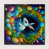 Surrealistischer Osterhase mit Eiern Puzzle (Horizontal)
