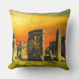Surrealistischer Stonehenge Kissen