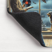 Surrealistischer Vinyl,Rottweiler Mousepad (Ecke)
