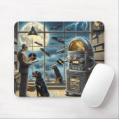 Surrealistischer Vinyl,Rottweiler Mousepad (Mit Mouse)