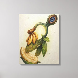 Surrealistisches Gemälde Banana Auge Leinwanddruck