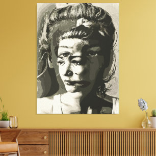 Surrealistisches Mehr-Augen-Porträt – Abstrakt Psy Leinwanddruck