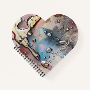 Surrealistisches metallisches Fluid Art Custom Zit Notizblock
