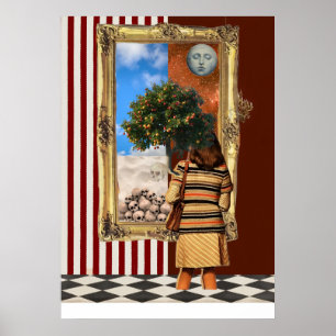 Surrealistisches Museum Ausstellung Vintage Kunst  Poster