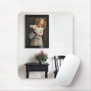 Surrealistisches Porträt eines jungen Mädchens, da Mousepad