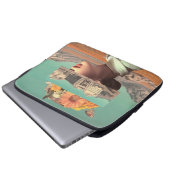 Surrealistisches Porträt mit architektonischer Lan Laptopschutzhülle (Vorne Knopf)