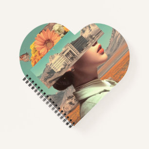 Surrealistisches Porträt mit architektonischer Lan Notizblock