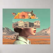 Surrealistisches Porträt mit architektonischer Lan Poster (Vorne)