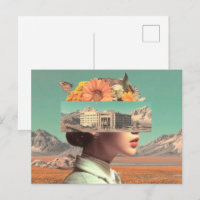 Surrealistisches Porträt mit architektonischer Lan