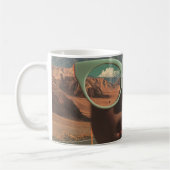 Surrealistisches Porträt mit Brille, die Wüste ref Kaffeetasse (Links)