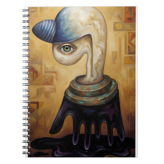 Surrealistisches Porträt Spiral Notizblock