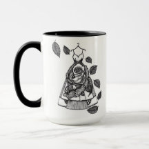 Surrealistisches Rosenkleid Botanical Zweifarbiges