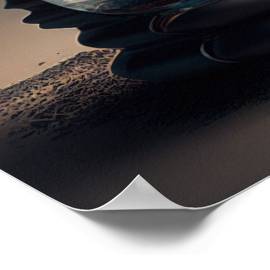 Surrealistisches Stundenglas #1 Poster (Ecke)