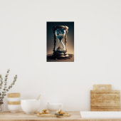 Surrealistisches Stundenglas #1 Poster (Küche)