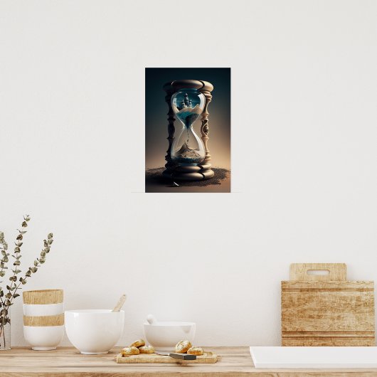 Surrealistisches Stundenglas #1 Poster (Küche)