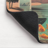Surrealistisches Tor in der Wüste mit Unterwasser Mousepad (Ecke)