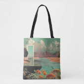 Surrealistisches Tor in der Wüste mit Unterwasser Tasche (Vorderseite)