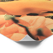 Surrealistisches weibliches Porträt mit Blumen, di Poster (Ecke)