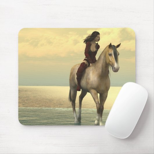 Surreality - Mädchen auf einem Pferd Mousepad (Mit Mouse)