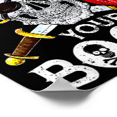 Surrender Your Booty Rate Skull Funny Jolly Roger  Poster (Ecke)