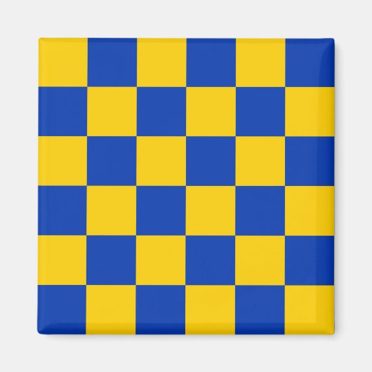 Surrey-Flagge (blau-gelbes kariertes Muster) Magnet (Vorne)