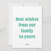 Surrofischer Weihnachtsanfang Feiertagskarte (Rückseite)