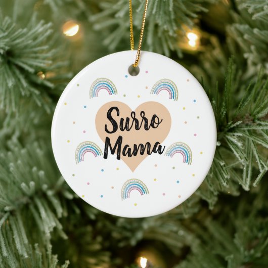 Surrogate Surro Mama Rainbow Baby Ornament (Baum)