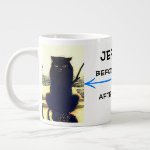 Surround Cat & Happy Cat Before & After Coffee Jumbo-Tasse