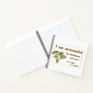 Surrounded by Abundance and Pease Spiral Journal Notizblock