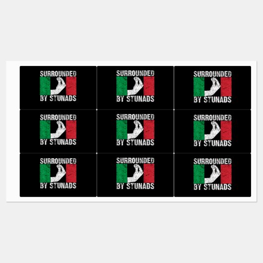 Surrounded by Stunads Etiketten (Blatt)