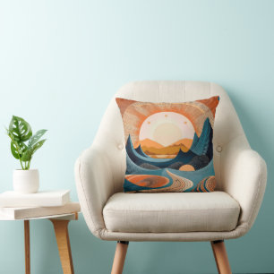 Surrrealistische Wüsten-Sonnenuntergangs-Abstrakti Kissen