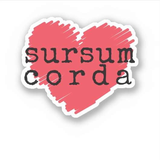 Sursum Corda Katholischer Sticker (Vorderseite)