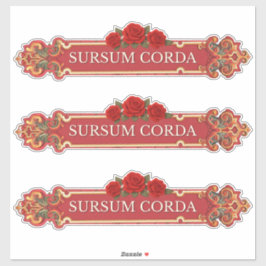 Sursum Corda Vintage Rose Catholic  Aufkleber