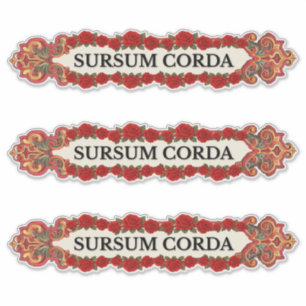 Sursum Corda Vintage Rose Katholisch  Aufkleber