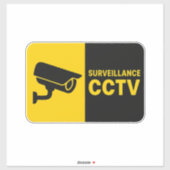 Surveillance CCTV Logo - Bullet Camera Aufkleber (Blatt)