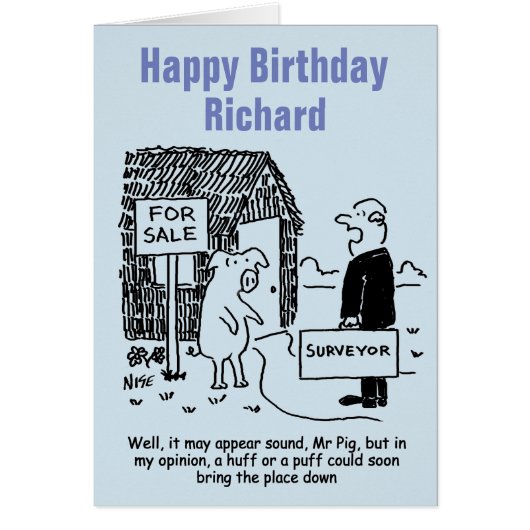 Surveyor gibt Pig seine Bewertung eines Eigentums (Vorne)