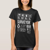 Surveyor Multi Tasking Problem Solving Hard Workin T-Shirt (Vorderseite)