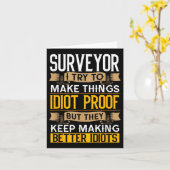 Surveyor Sarcastic Graphic Funny Funny Surveying Karte (Gelbe Blume)