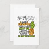 Surveyors sind wie Ananas. Dankeskarte (Vorne/Hinten)