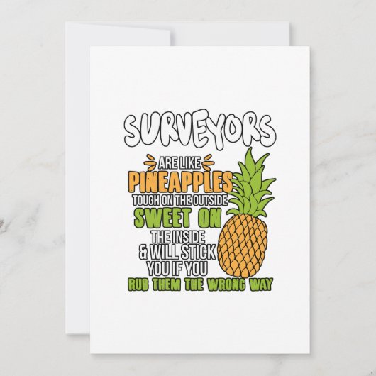 Surveyors sind wie Ananas. Feiertagskarte (Vorderseite)