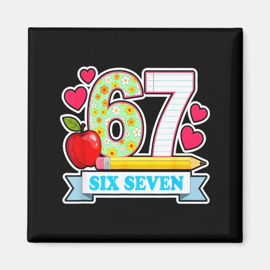 Survived 67 Days Of School Shirt Teachers Student  Magnet (Vorne)