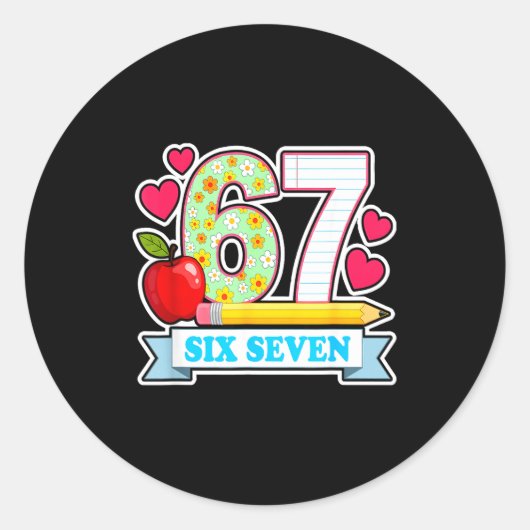 Survived 67 Days Of School Shirt Teachers Student Runder Aufkleber (Vorderseite)