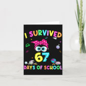 Survived 67 Days Of School Six Seven Meme Teachers Karte (Vorderseite)