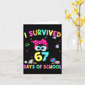 Survived 67 Days Of School Six Seven Meme Teachers Karte (Gelbe Blume)