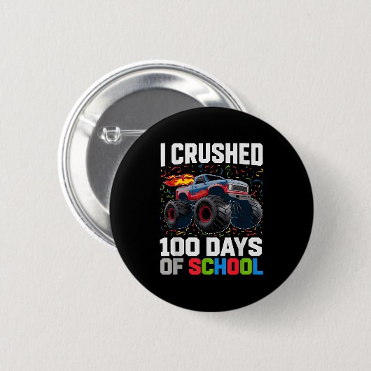 Survived I Crushed 100 Days School Monster 1st Gra Button (Vorne & Hinten)