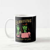 Surviving Purely Out Of Ste Retro Zombie Halloween Kaffeetasse (Links)