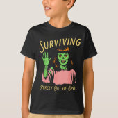 Surviving Purely Out Of Ste Retro Zombie Halloween T-Shirt (Vorderseite)