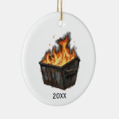 Surviving the Dump Fire Year Funny Custom Gift  Keramik Ornament (Rechts)