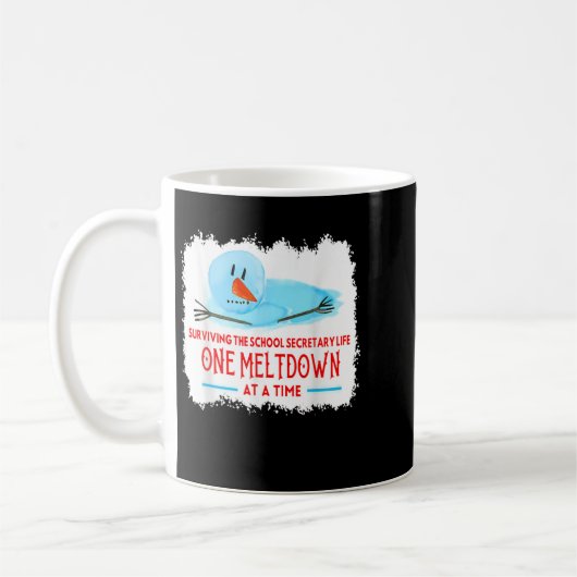 Surviving The School Secretary Life Snowman Christ Kaffeetasse (Links)